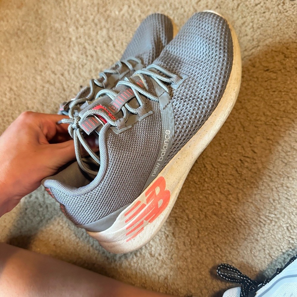 New Balance Women's Athletic Shoes in Gray and Coral
